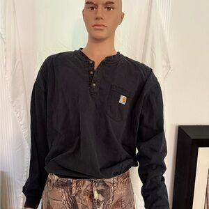 Carhartt Black Long Sleeve Tee Comfortable Fit